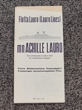 ACHILLE LAURO - PLANO DE ACOMODAÇÃO PARA PASSAGEIROS julho 1977 comprar usado  Enviando para Brazil