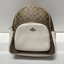 Mochila de couro Coach monograma creme e marrom comprar usado  Enviando para Brazil