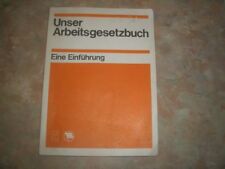 Ddr arbeitsgesetzbuch einführ gebraucht kaufen  Werdau