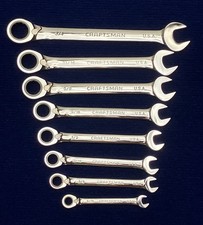 Usado, CRAFTSMAN 8 peças SAE conjunto de chaves catraca reversível cromado polido 5/16-3/4”EUA comprar usado  Enviando para Brazil