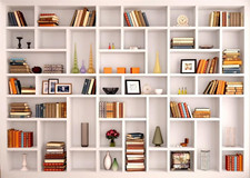 Fotohintergrund bücherregal s gebraucht kaufen  Berlin