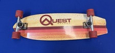 Skate Quest Longboard Cruiser 36” retrô listrado deck rodas vermelhas Kicktail  comprar usado  Enviando para Brazil