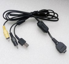 Cabo de dados USB AV para Sony VMC-MD1 Cyber-shot DSC-W55 H10 DSC-W120 W80 T77 P100 comprar usado  Enviando para Brazil