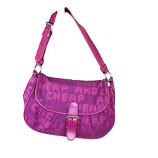 Bolsa tiracolo Moschino Fuschia monograma lona rosa quente barata e chique Itália rara, usado comprar usado  Enviando para Brazil