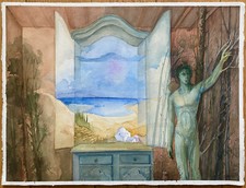 Tableau aquarelle hiver d'occasion  Dijon