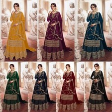 Vestido de terno estilo Bollywood Salwar Kameez festa indiana étnica paquistanesa Anarkali comprar usado  Enviando para Brazil