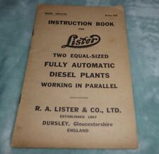 Lister instructions two for sale  Shipping to Ireland