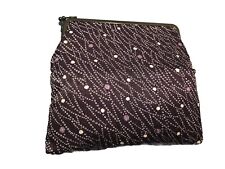 KIMONO JAPONÊS VINTAGE FECHO MOEDA ESTOJO BOLSA TSUMUGI ROXO BRANCO BEIJO BLOQUEIO comprar usado  Enviando para Brazil