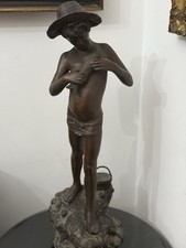 Bronzo pescatorello firmato usato  Portici