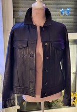 Lederjacke neuwertig jeansstil gebraucht kaufen  Maintal