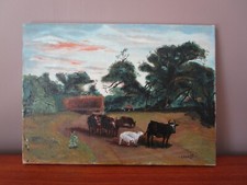 Tableau huile toile d'occasion  France