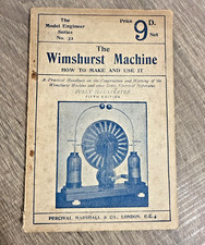 Wimshurst machine make for sale  UXBRIDGE