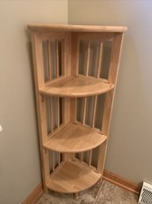 Estante de pared de madera de 4 niveles estilo misión" de esquina 39" de altura plegable segunda mano  Embacar hacia Mexico
