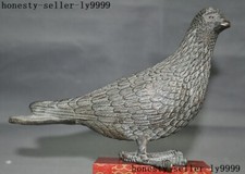 Estátua chinesa de bronze 8" animal de Feng Shui pombo da sorte pomba da paz comprar usado  Enviando para Brazil
