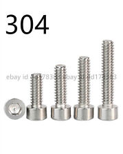 Usado, Parafusos de soquete sextavado Allen de aço inoxidável 304 parafuso de cabeça de tampa 0# 2# 4# 6# 8# 10# 1/4 comprar usado  Enviando para Brazil