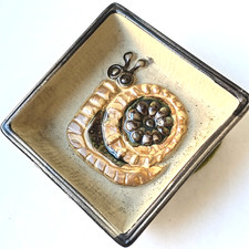 Usado, Prato de cerâmica vintage artesanal caracol bugiganga 3,5" lateral x 1" de altura comprar usado  Enviando para Brazil