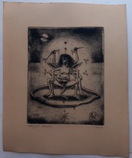 Aleister crowley etching usato  Civitanova Marche