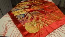 Xale de piano antigo bordado de seda taj mahal assinado comprar usado  Enviando para Brazil