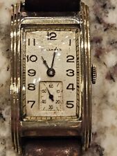 Vintage Tavannes Art Deco Relógio Choque Tom Dourado Estojo Concha Precisa de Serviço comprar usado  Enviando para Brazil