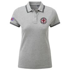 Camisa polo feminina Northern Soul Union Jack com ponta e logotipo bordado. Mod comprar usado  Enviando para Brazil