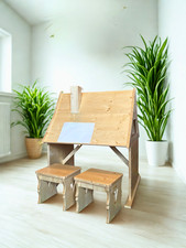 Drewniany Domek+4 Taborety Montessori z Naturalnej Sosny Skandynawskiej, używany na sprzedaż Drewniany Domek+4 Taborety Montessori z Naturalnej Sosny Skandynawskiej, używany na sprzedaż  PL