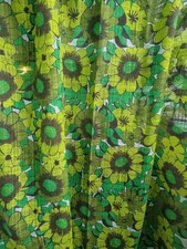 Usado, Cortina de janela transparente vintage Suécia anos 70, verde brilhante um painel comprar usado  Enviando para Brazil
