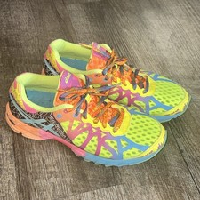 Tênis de corrida Asics Gel-Noosa Tri 9 feminino tamanho 7 amarelo azul rosa academia comprar usado  Enviando para Brazil