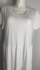 Vestido branco FRESH PRODUCT algodão midi flounce novo sem etiquetas tamanho 2XL comprar usado  Enviando para Brazil