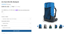 Zpacks arc haul for sale  Fayetteville