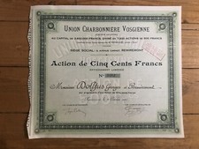 Action vosges coal d'occasion  Expédié en Belgium