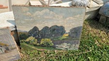 Huile toile ancienne d'occasion  Garat