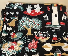 Funda nórdica Finlayson MOOMIN negra roja 240 ancho x 210 largo cm segunda mano  Embacar hacia Mexico