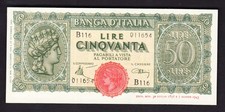 banconote italiane 1944 usato  Italia