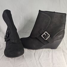 Botas American Rag femininas Acoreene algemadas botas anabela pretas tamanho 9,5 M comprar usado  Enviando para Brazil