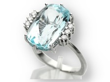 Aquamarin brillant ring gebraucht kaufen  Nürnberg