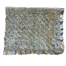 Cobertor de bebê Parents Choice cinza roseta 30x40 babado acabamento acetinado comprar usado  Enviando para Brazil