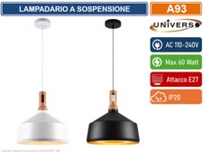 Lampadario metallo campana usato  Caserta