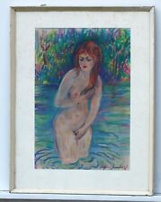 Ninfa De Agua - Retrato - Pintura Pastel Antigua Firmada J.MULLER-PARSBERG comprar usado  Enviando para Brazil