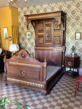 Chambre baldaquin chêne d'occasion  Saint-Aubert