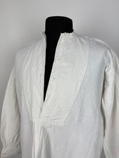 Camisa de noite de trabalho antiga vitoriana francesa linho cânhamo sem colarinho comprar usado  Enviando para Brazil