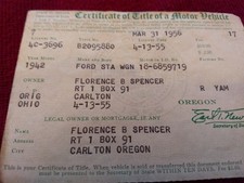 Antigo Documento Histórico do Oregon "RARO" 1942 Ford Station Wagon "Woody" comprar usado  Enviando para Brazil