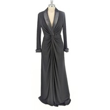 Vestido maxi Adrianna Papell Twist Jersey preto 10 noite ocasião especial gala comprar usado  Enviando para Brazil