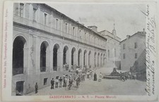 Cartolina sassoferrato piazza usato  Roma
