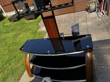 Wood glass stand for sale  BRENTWOOD