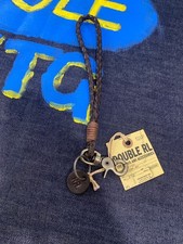 Chaveiro de couro trançado Ralph Lauren antigo latão lagosta clipe faroeste comprar usado  Enviando para Brazil