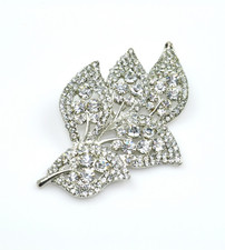 Silver tone leaf for sale  San Diego