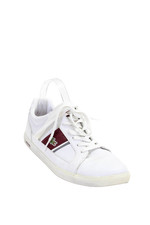 Tênis Lacoste Sport Masculino Couro com Cadarço Moda Branco Sólido Tamanho 8.5 comprar usado  Enviando para Brazil