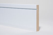 Usado, Rodapé branco MDF com primer quadrado e ranhurado - 119 x 18 x 2700mm comprar usado  Enviando para Brazil