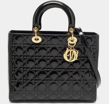 Usado, Bolsa Christian Dior Lady Dior Cannage Colcha Patente Grande comprar usado  Enviando para Brazil