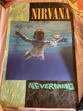Usado, Pôster promocional original vintage Nirvana Nevermind 1991 35 x 23 Kurt Cobain comprar usado  Enviando para Brazil